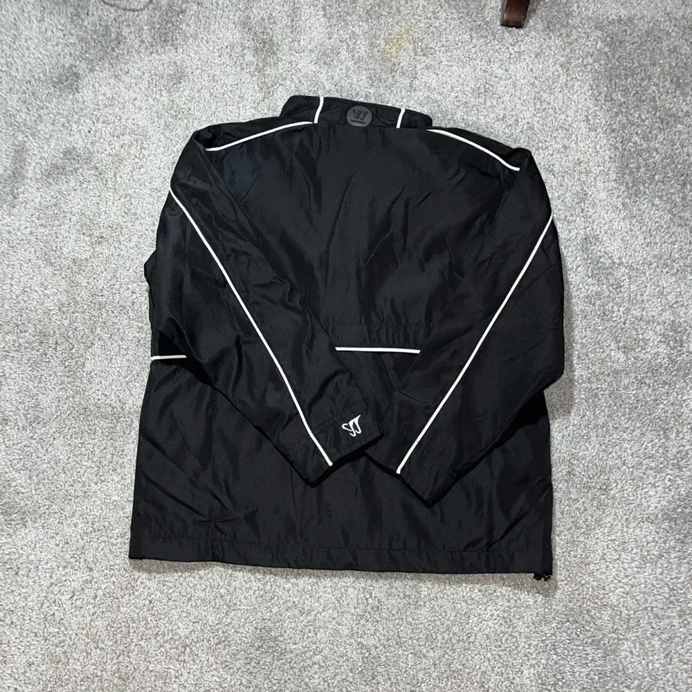 Black Carolina Junior Jr Hurricanes NHL Warm up Track Work Out Team Jacket S & M